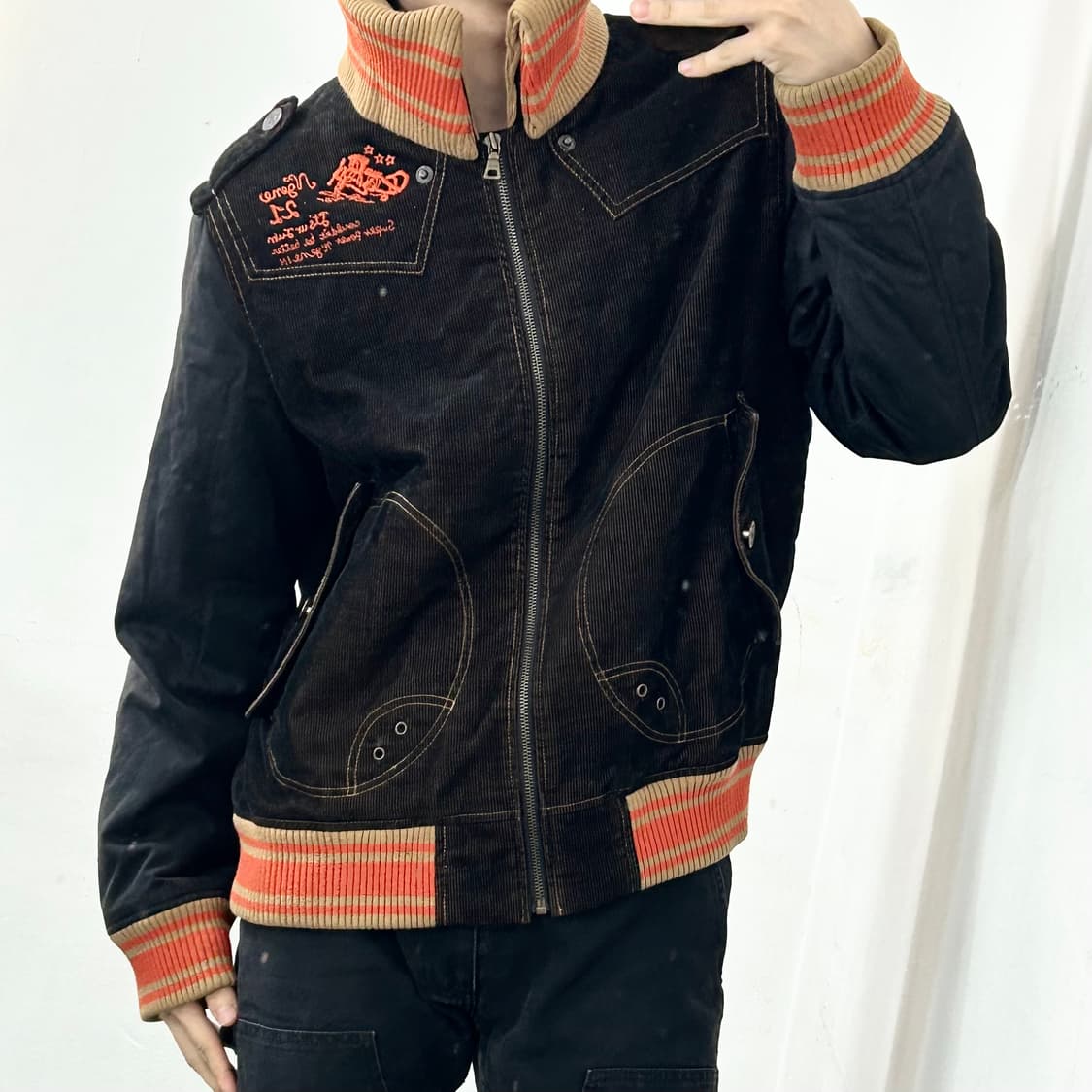 N'gene 니트넥 코듀로이 자켓 상품이미지2