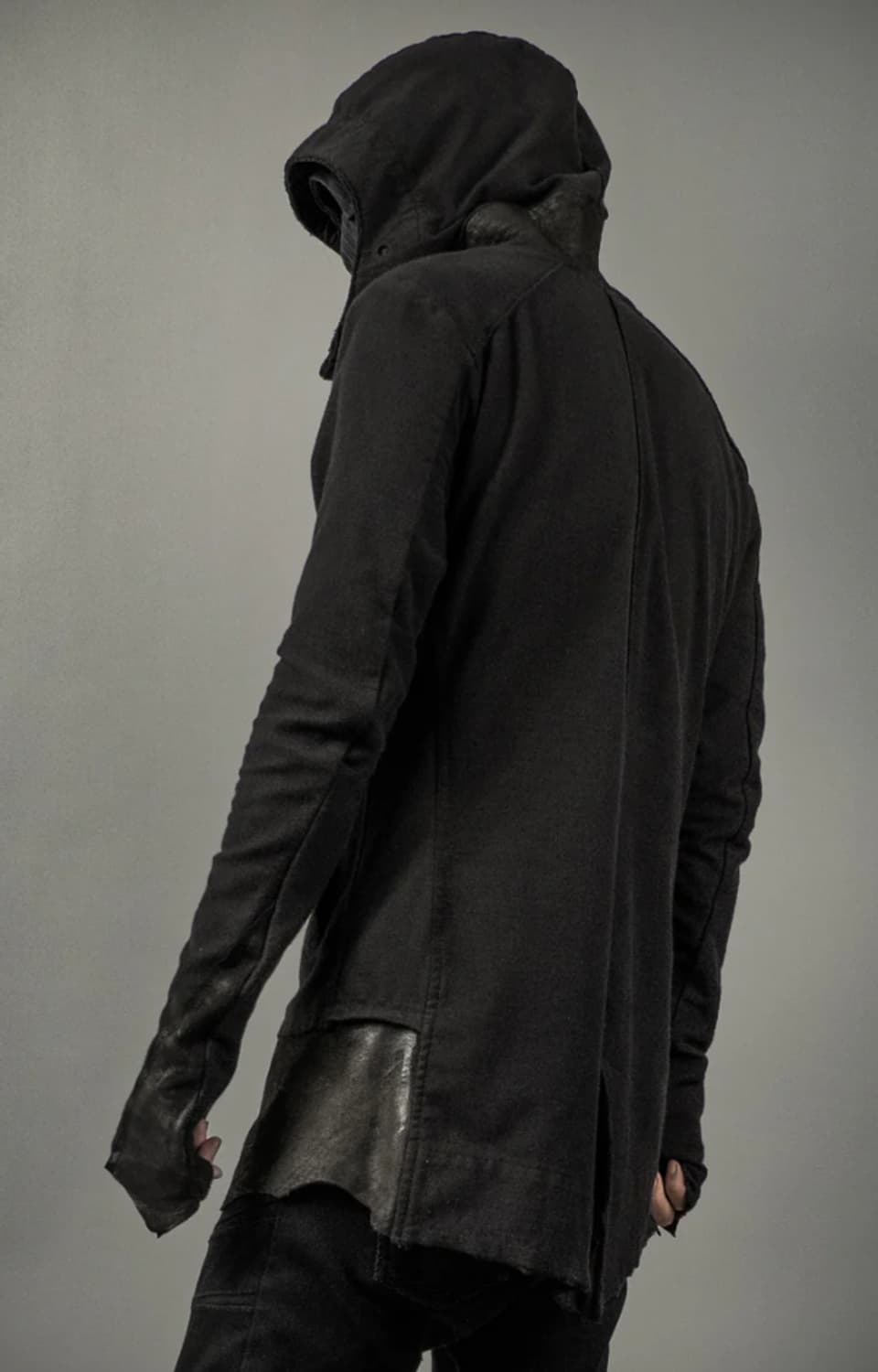 Terry Hoodie Long Black  상품이미지2