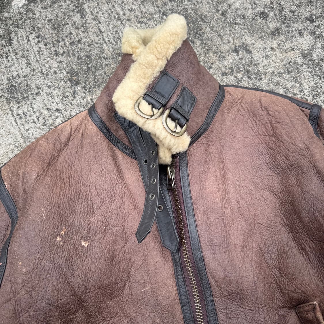 [L] 양가죽 양털 B-3 무스탕 무통자켓 상품이미지6