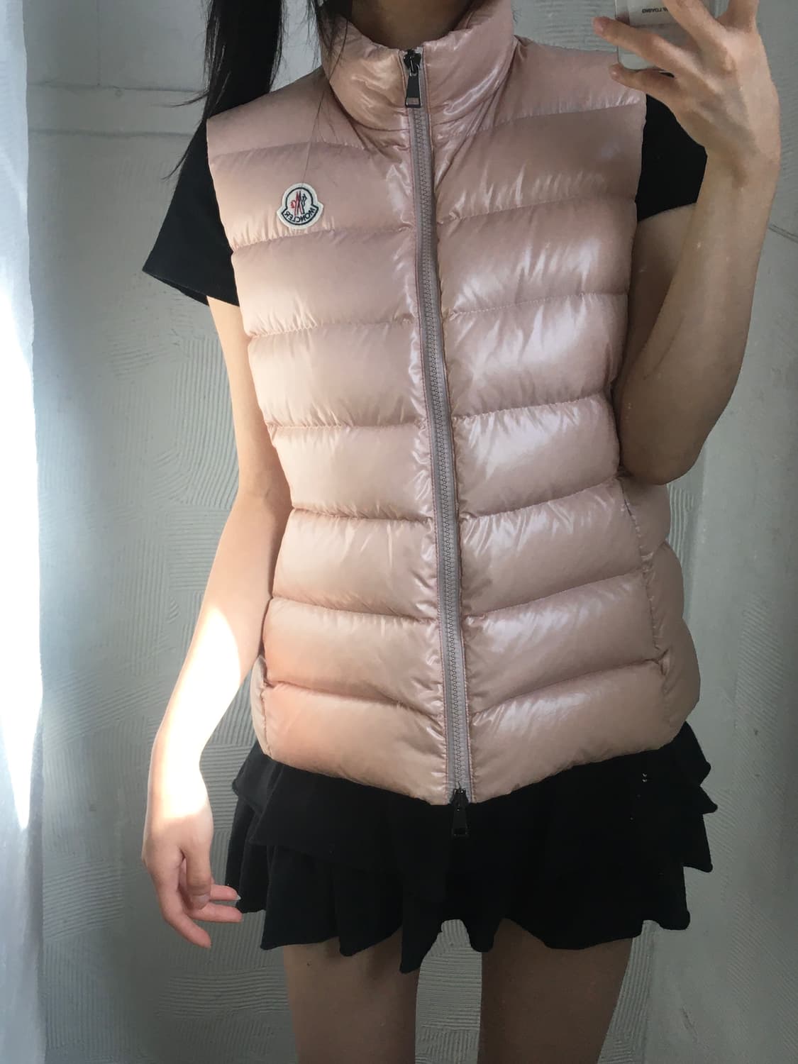 Moncler 몽클레어 구스다운 핑크컬러 패딩 베스트 상품이미지1