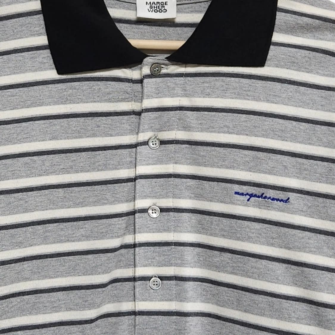 프리사이즈 마지셔우드 스트라이프 카라티 롱슬리브 상품이미지3