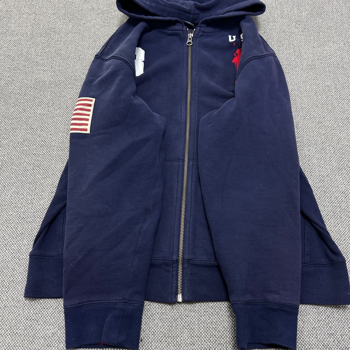 폴로 네이비 빅포니 성조기 후드집업(14-16) 상품이미지6
