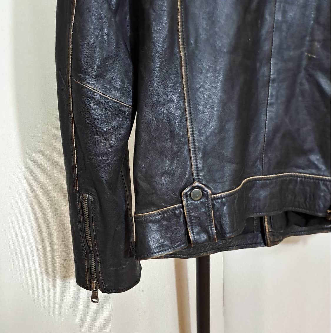 (택포) 자라 빈티지 워싱 양가죽 자켓 L B9 상품이미지7