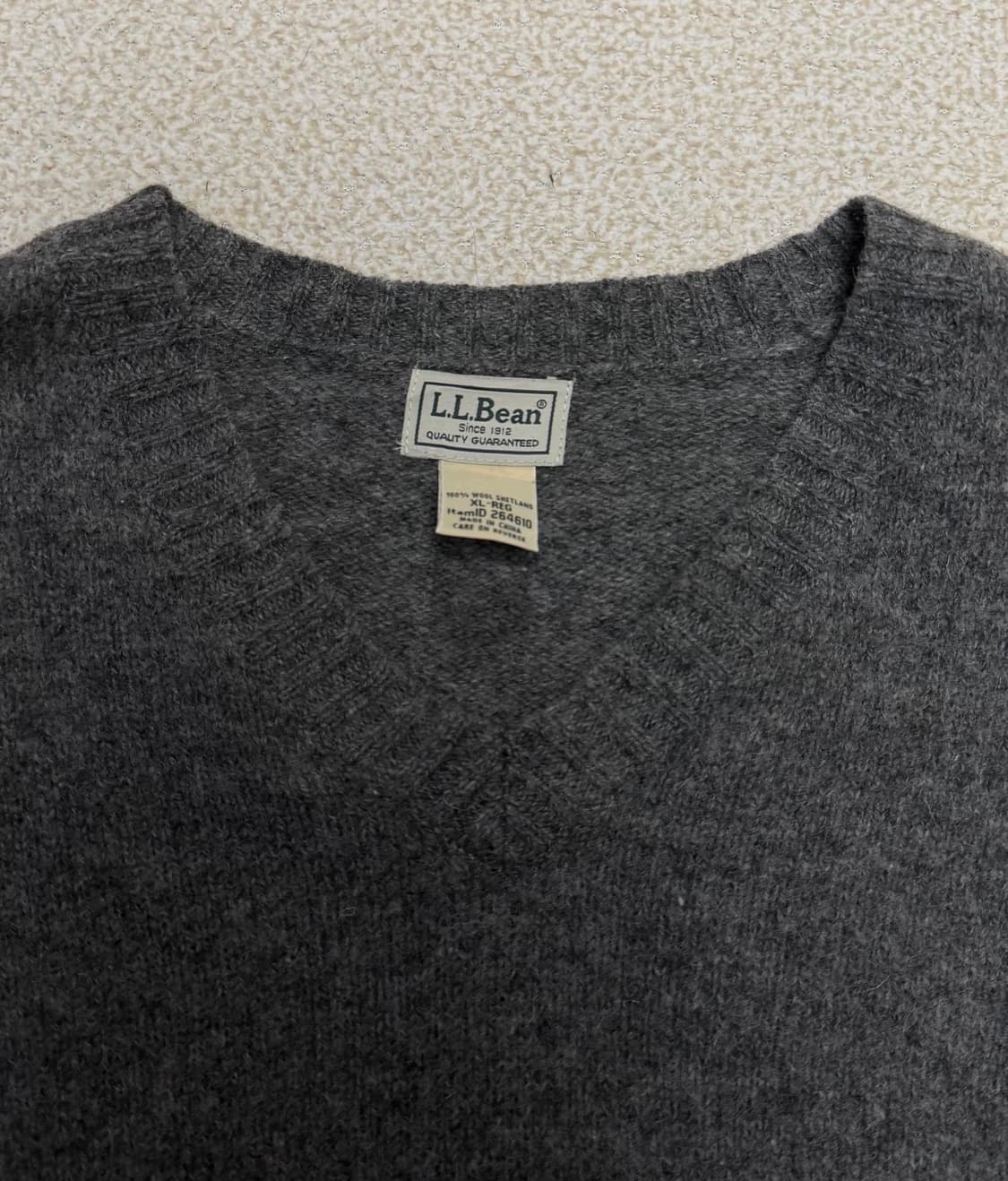 XL 엘엘빈 울 브이넥 니트 상품이미지1