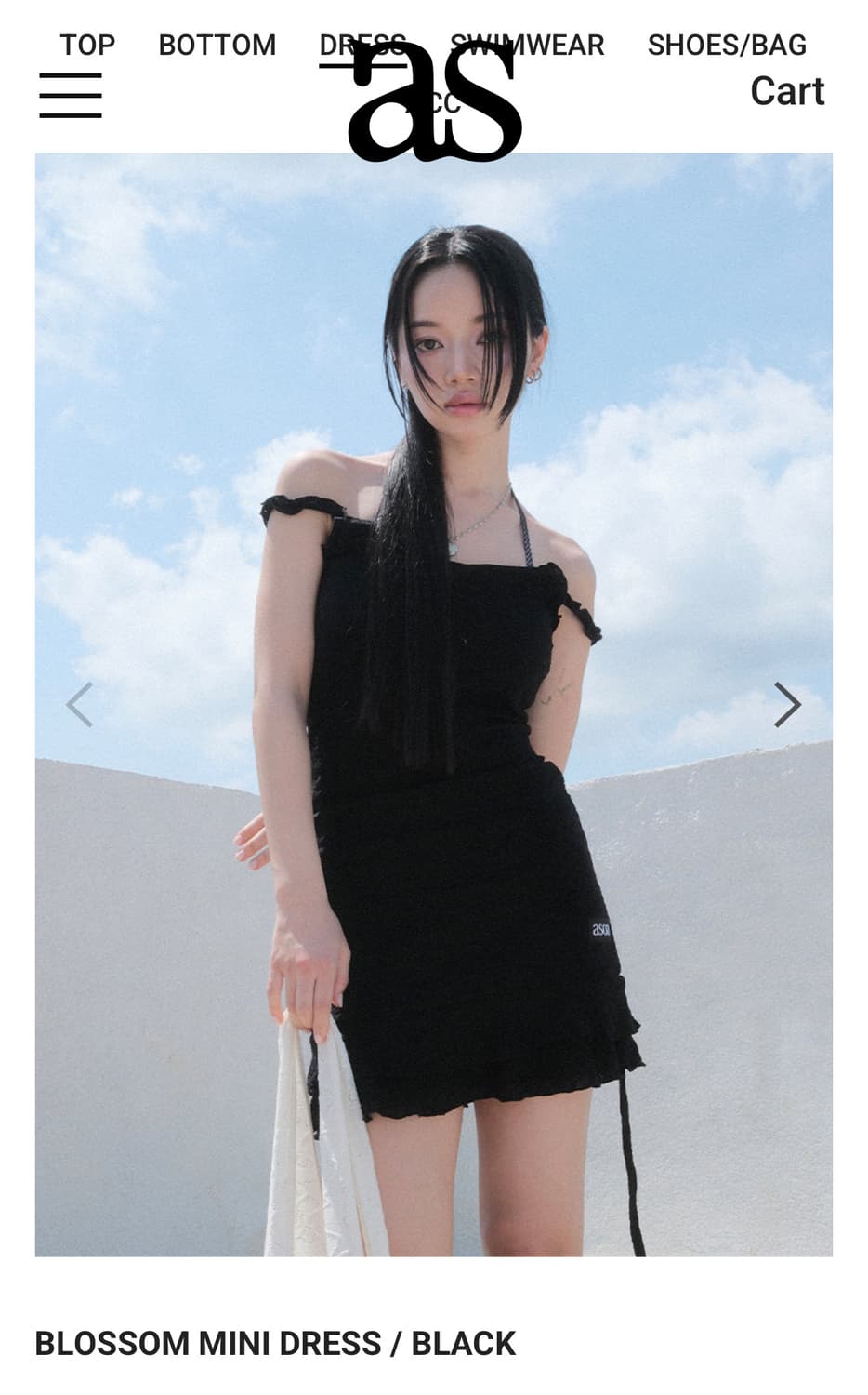 blossom mini  dress black 상품이미지3