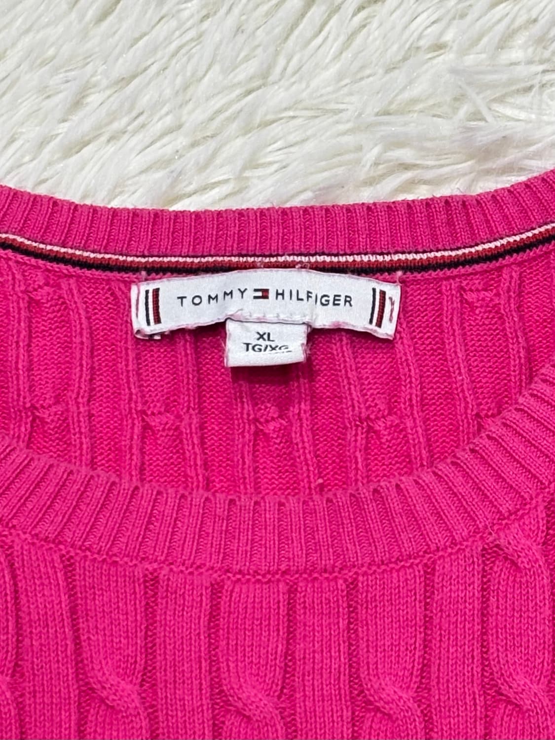 타미힐피거 스몰로고 케이블 니트 반팔 상품이미지6