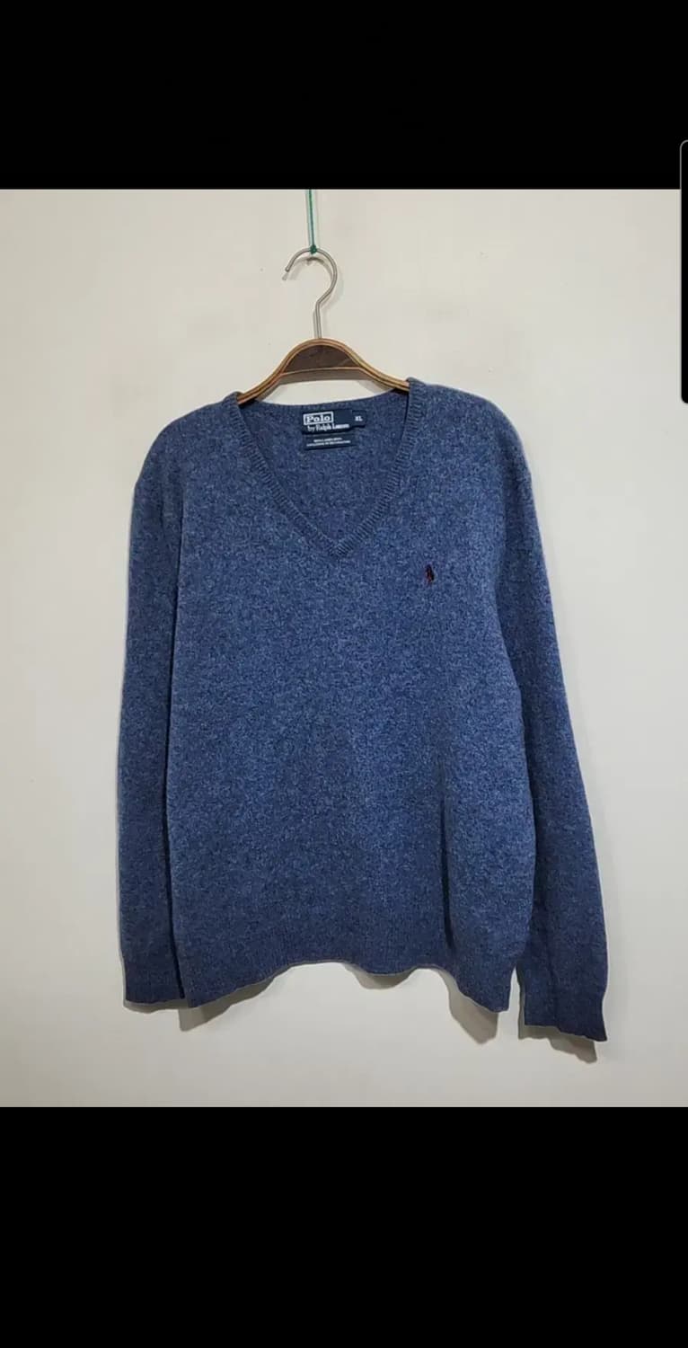 (L) 랄프로렌 폴로 니트 브이넥 램스울 스웨터  상품이미지1