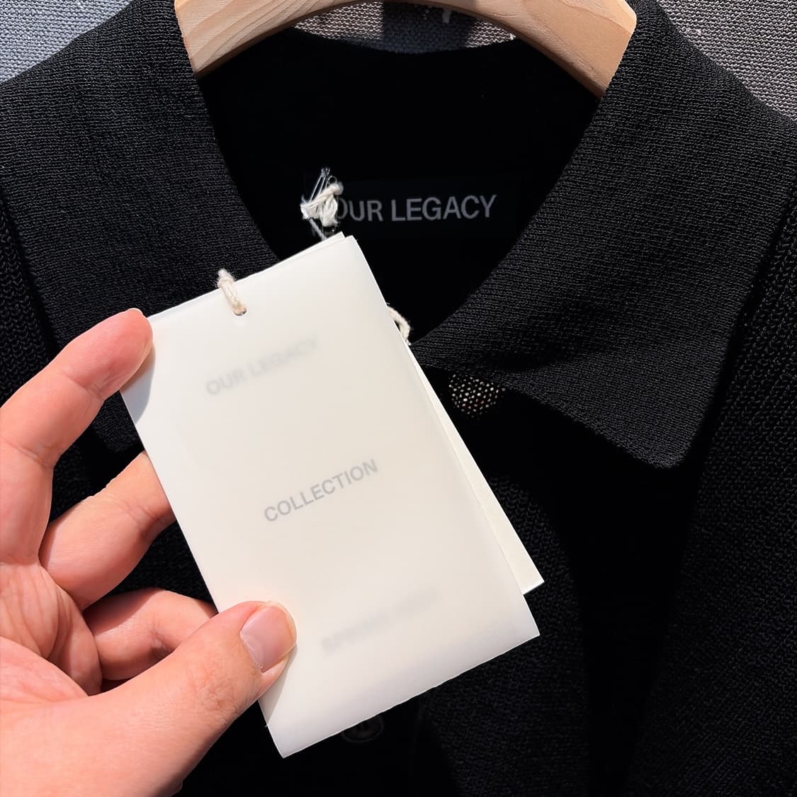 (정품/새상품) OUR LEGACY 아워레가시 남성 블랙 트레디셔날 폴로 상품이미지3