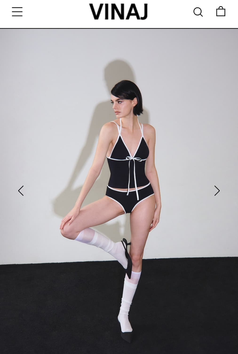 [새상품] 비나제이 리본 라인 캐미솔 비키니 상품이미지8