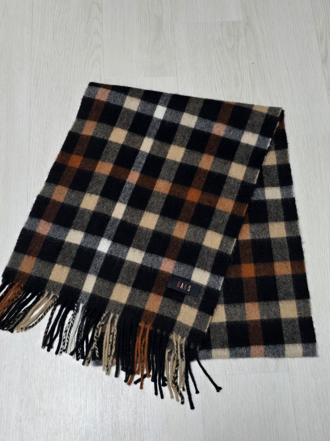 닥스 daks 캐시미어 함유 체크 머플러 상품이미지1