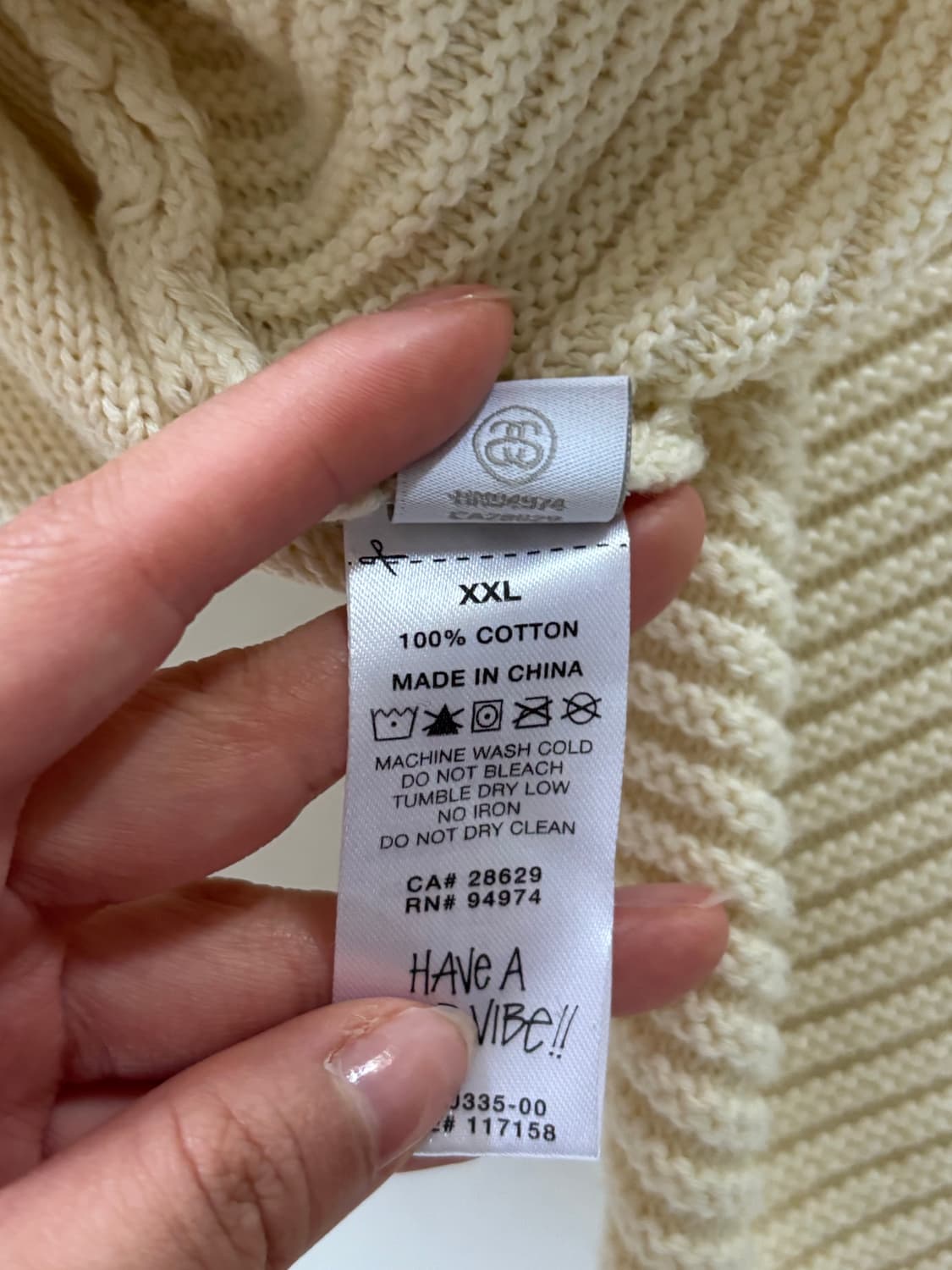 Stussy 스투시 아이보리 패치워크 스웨터 상품이미지7