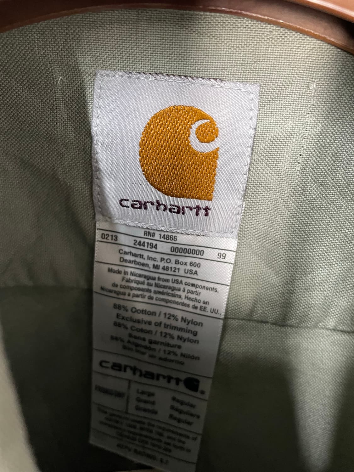 칼하트 라이트그린 셔츠 H2301 상품이미지5