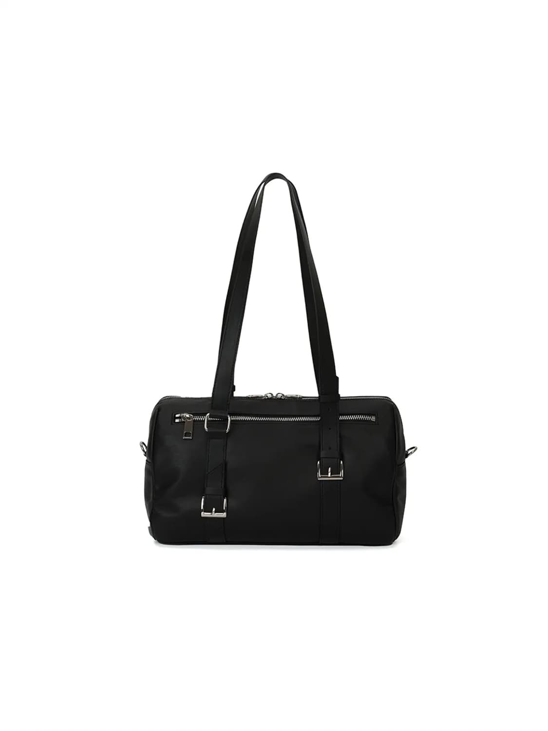 LEEY PLAQUE BELT TOTE BAG BLACK 도트백 블랙 상품이미지2