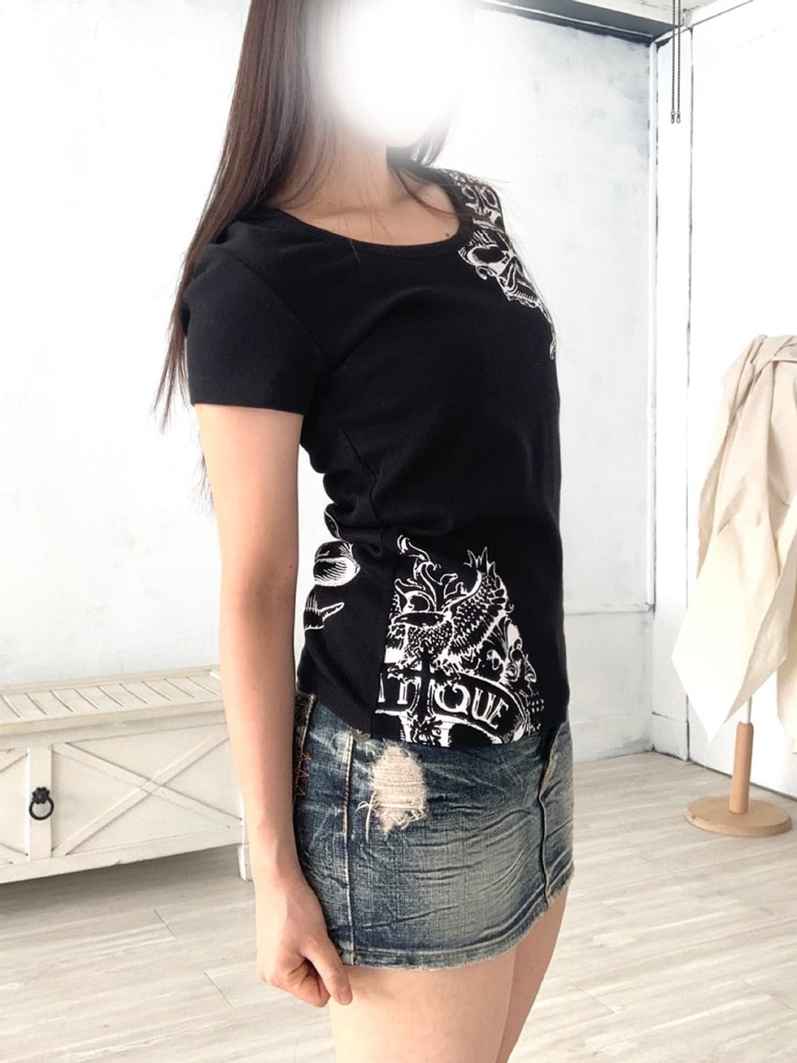 Maraxia western denim mini skirt 상품이미지3