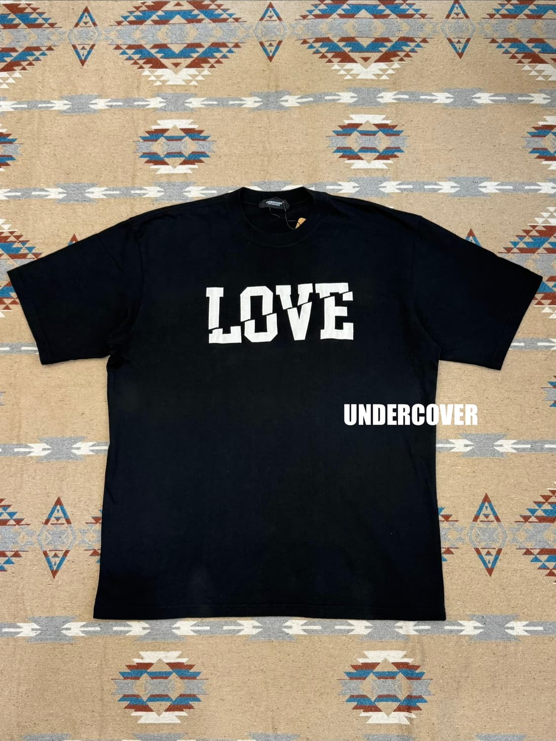 [3][L] 언더커버 broken LOVE 티셔츠 블랙 상품이미지1