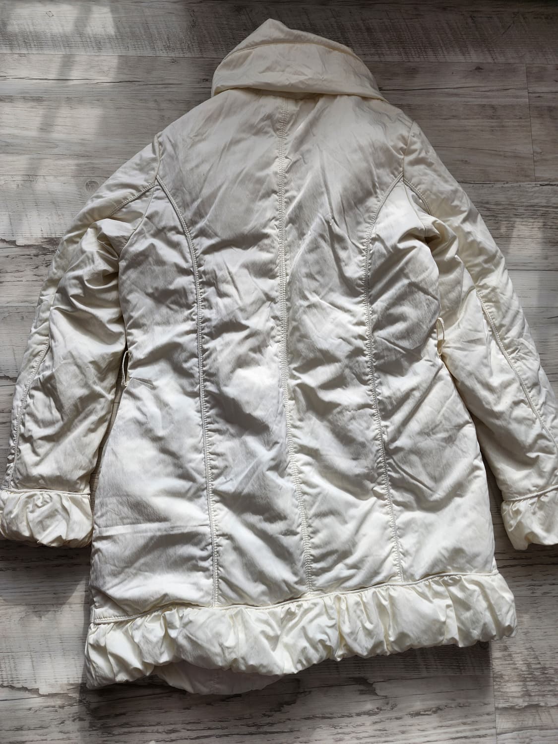 A6 여성 아이보리 패딩 & 니트 코트 일괄 팜. S(55~66)사이즈 상품이미지2