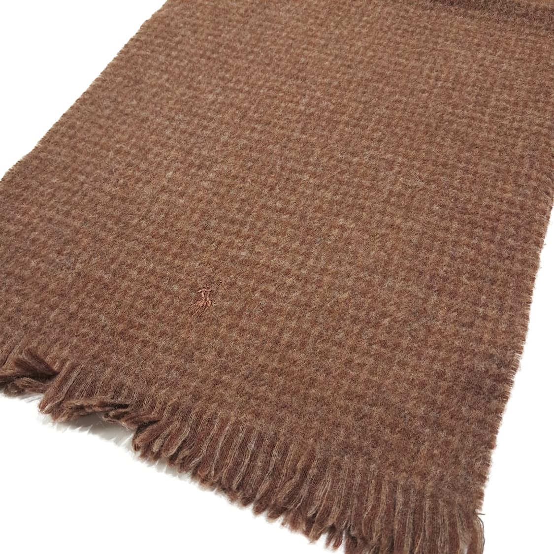 MX529 폴로 90s 스코틀랜드판 램스울 하운즈투스 브라운 머플러 목 상품이미지3