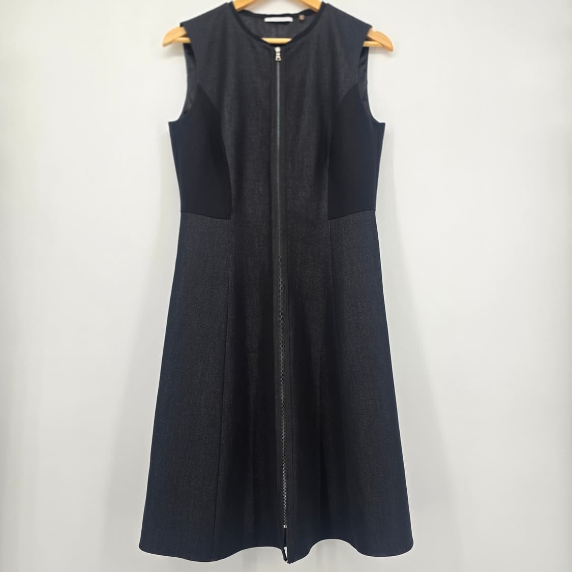 TAHARI 블랙 롱 원피스 지퍼 스타일 상품이미지1