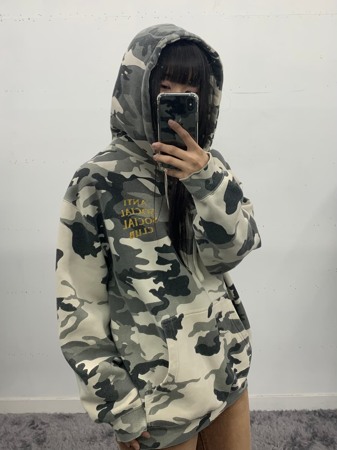 안티소셜 클럽 카모 후드티 상품이미지1