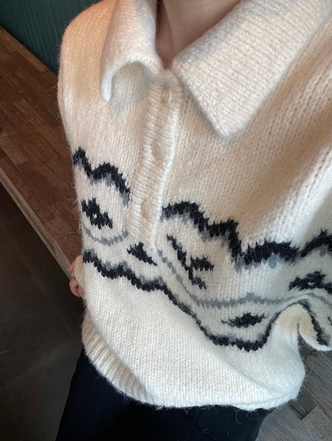 택O) 그로브 AILE 니트 아이보리 상품이미지3