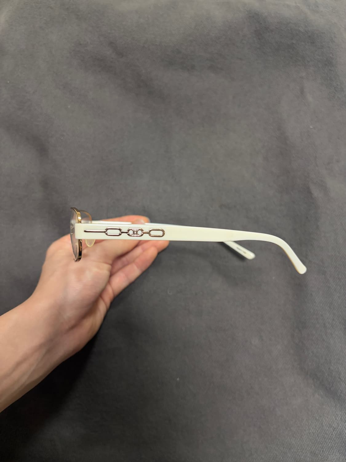 CELINE 셀린느 골드 메탈 슬림 스퀘어 빈티지 안경 상품이미지4