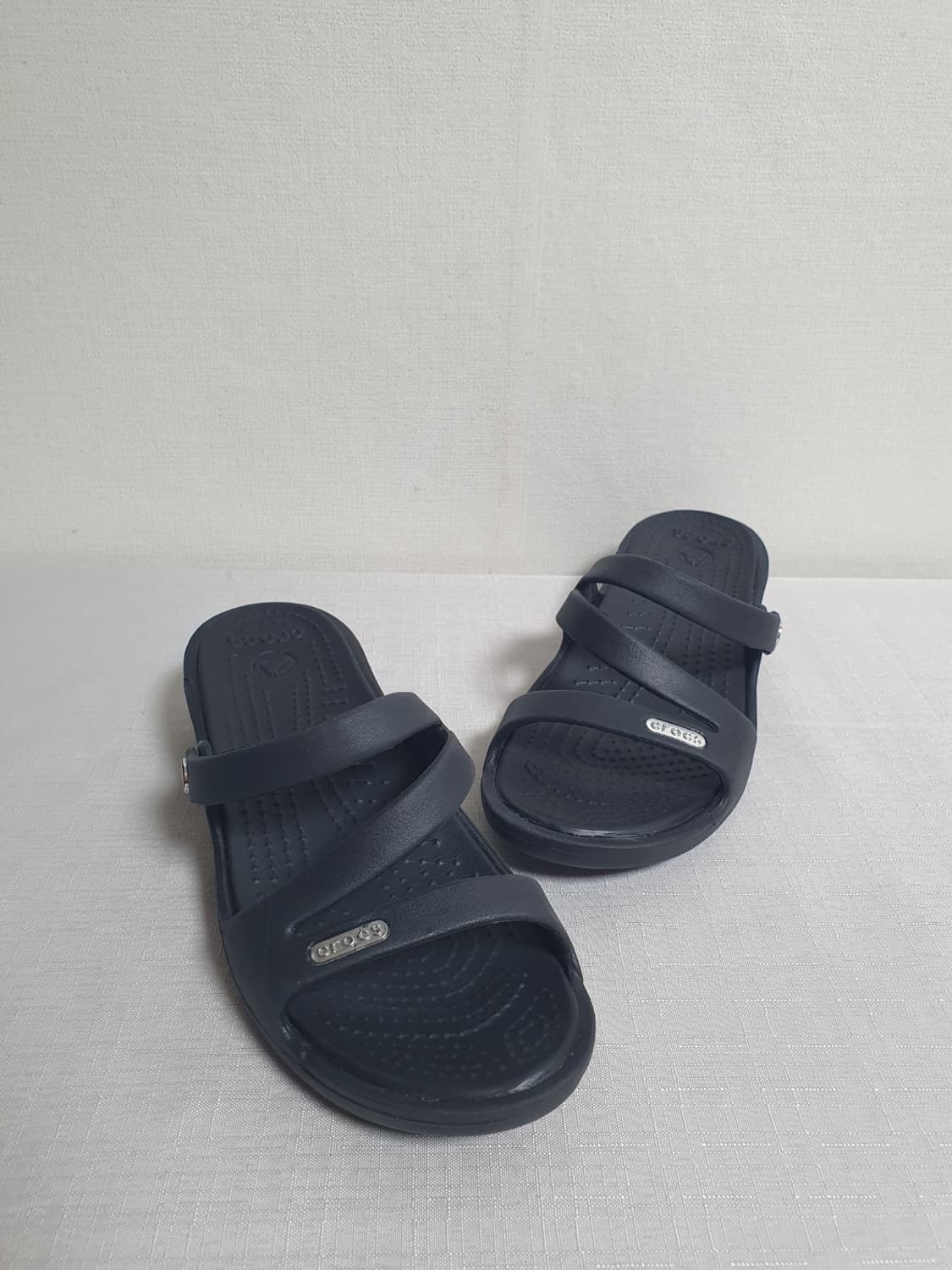크록스 파트리샤 웨지 블랙 샌들 220mm 상품이미지3
