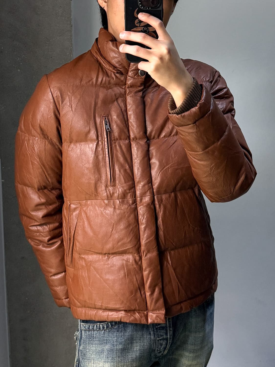 로베르토 마시니 포우 퍼 레더 다운 자켓 상품이미지3