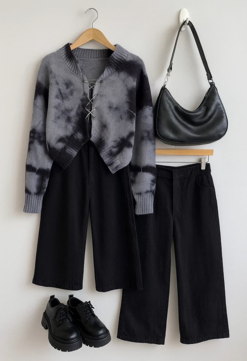 새상품 타이다이 크롭 니트 상품이미지1