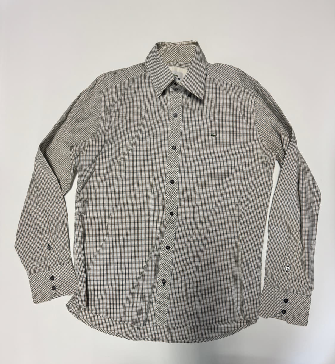 정품 라코스테 스몰 로고 체크 셔츠 M ~ L 상품이미지1