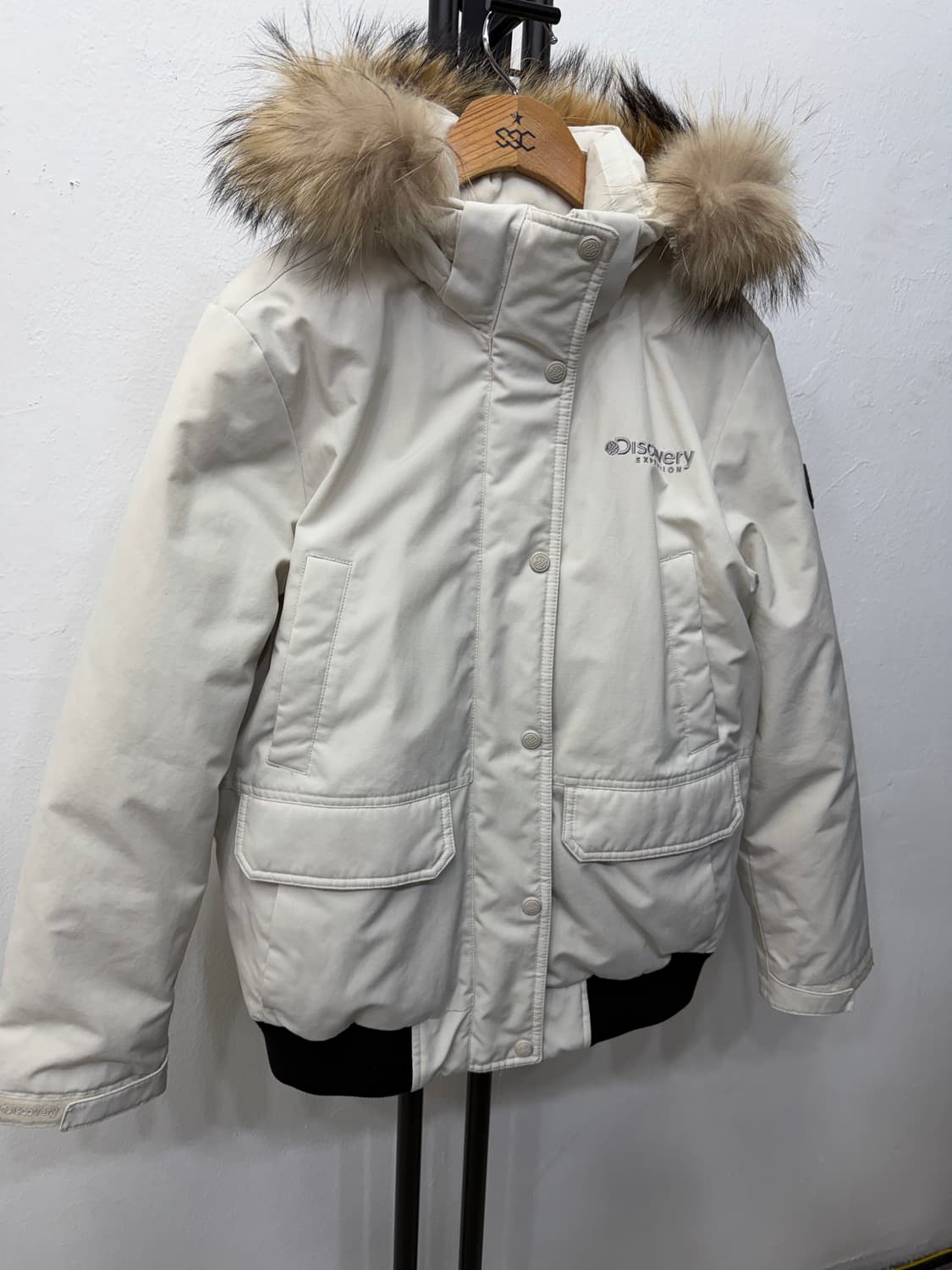 정품) 디스커버리 아이보리 여성 패딩 95 상품이미지2