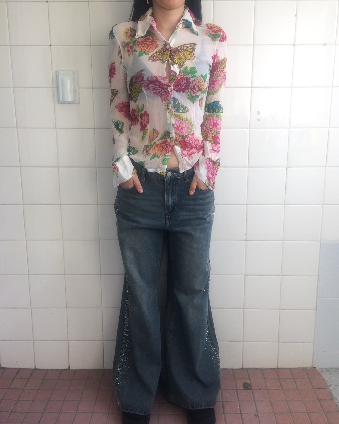 Butterfly pattern shirt 상품이미지6