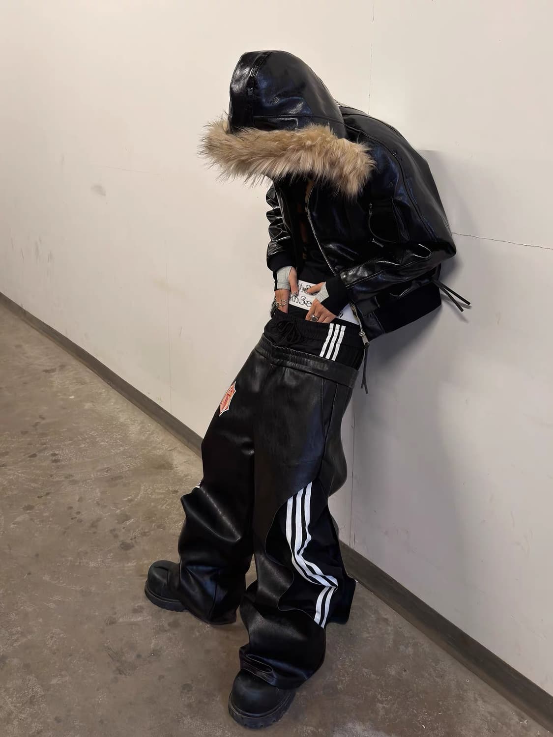 Striped Wide-Leg Track Pants 상품이미지7