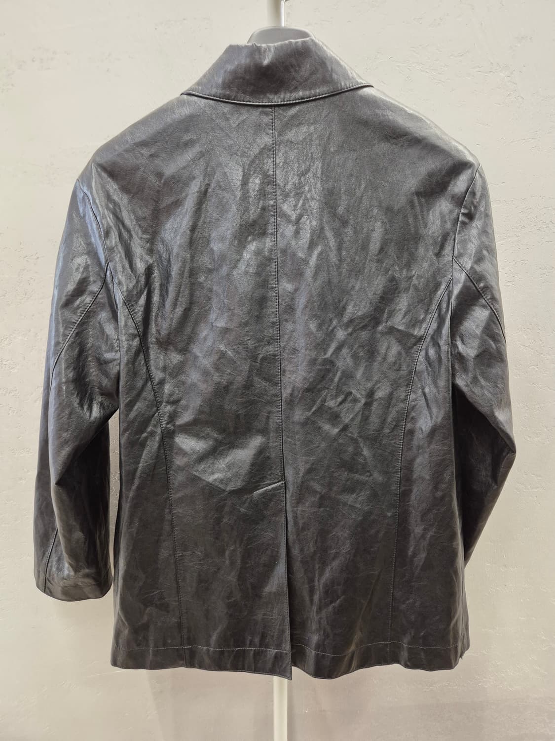 LOEUVRE 여성 블랙 가죽 자켓 F 상품이미지3