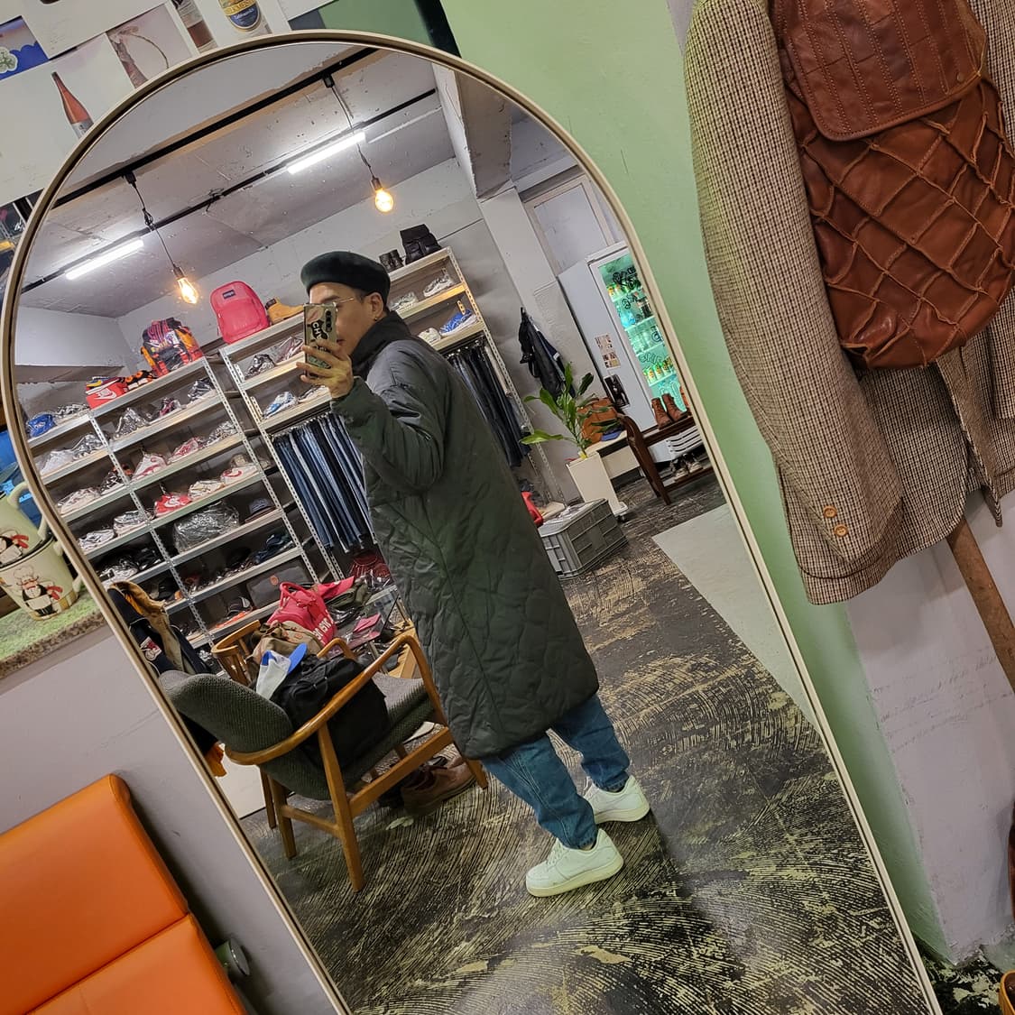 아디다스 롱 리버시블 쉐르파 자켓 (XL) 상품이미지8