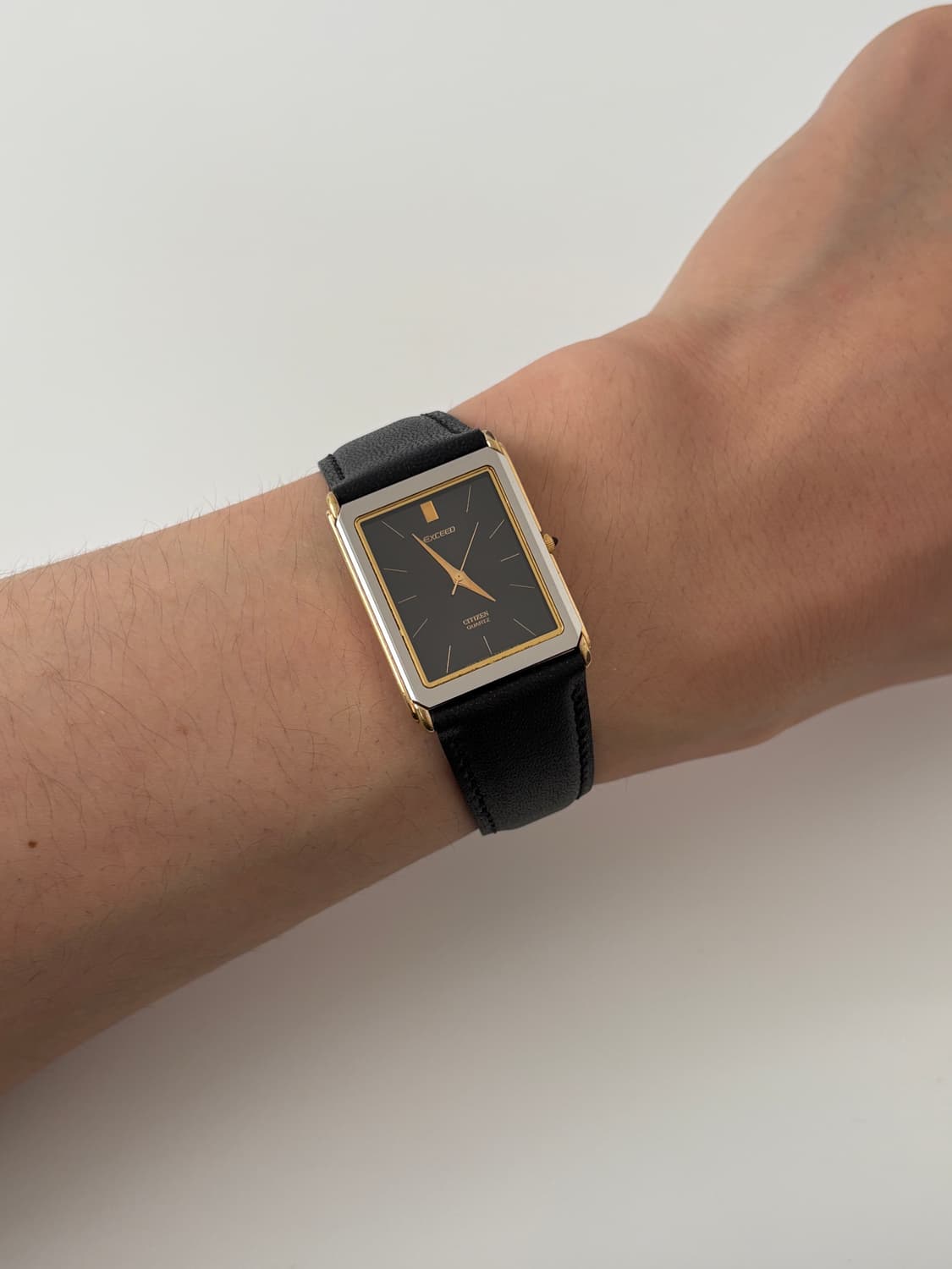 80s exceed silver bezel gold tank quartz 상품이미지8