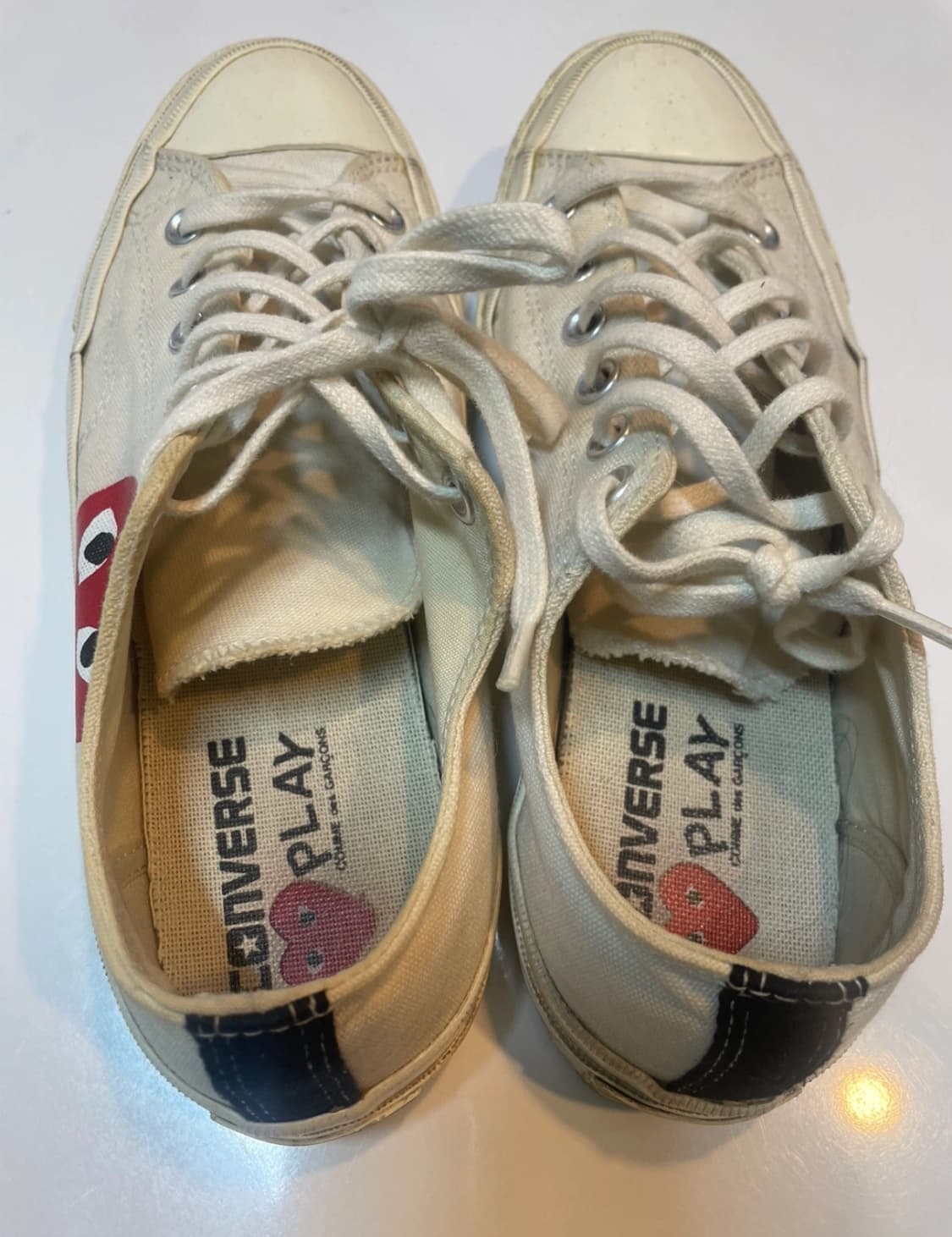 컨버스 꼼데가르송 아이보리 스니커즈 255 상품이미지4