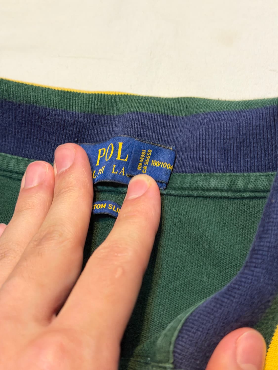 폴로 랄프로렌 빅포니 치프키프 카라티 딥그린 배색 상품이미지3