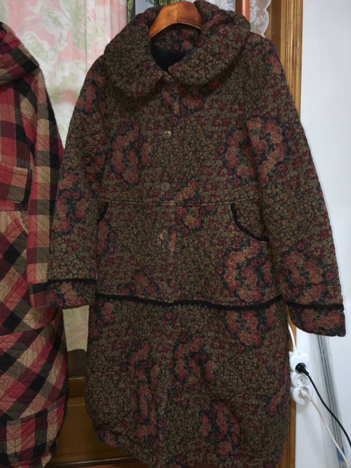 누빔 롱 빈티지 코트 아우터 (퀼팅) 상품이미지2