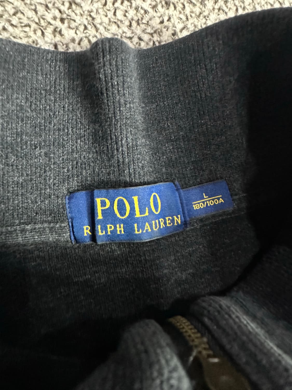 폴로 랄프로렌 하프집업 니트 차콜 L 상품이미지3