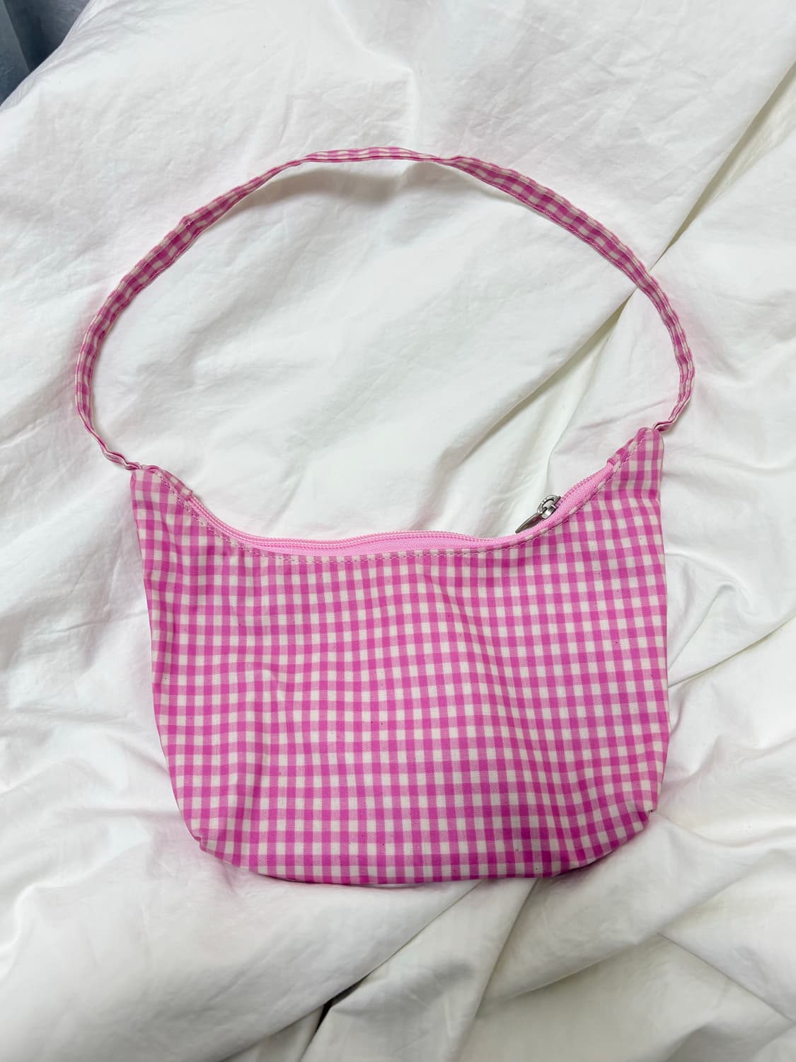 이미스 emis 핑크 체크 가방 (S급 정품)  상품이미지4