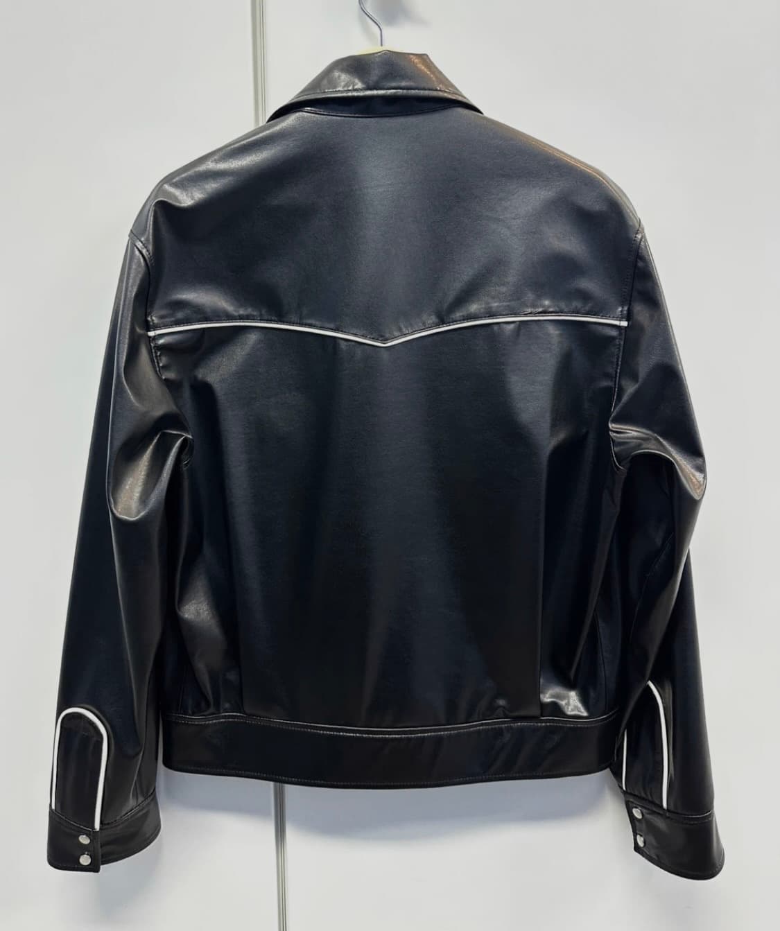 [유스/레더] japan fabric faux leather 자켓 상품이미지4