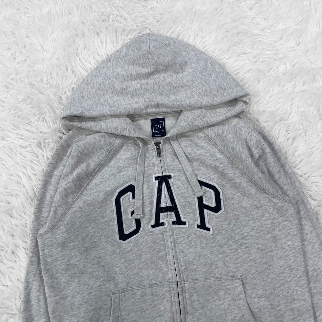 갭 GAP 스펠 로고 후드집업 그레이 상품이미지3