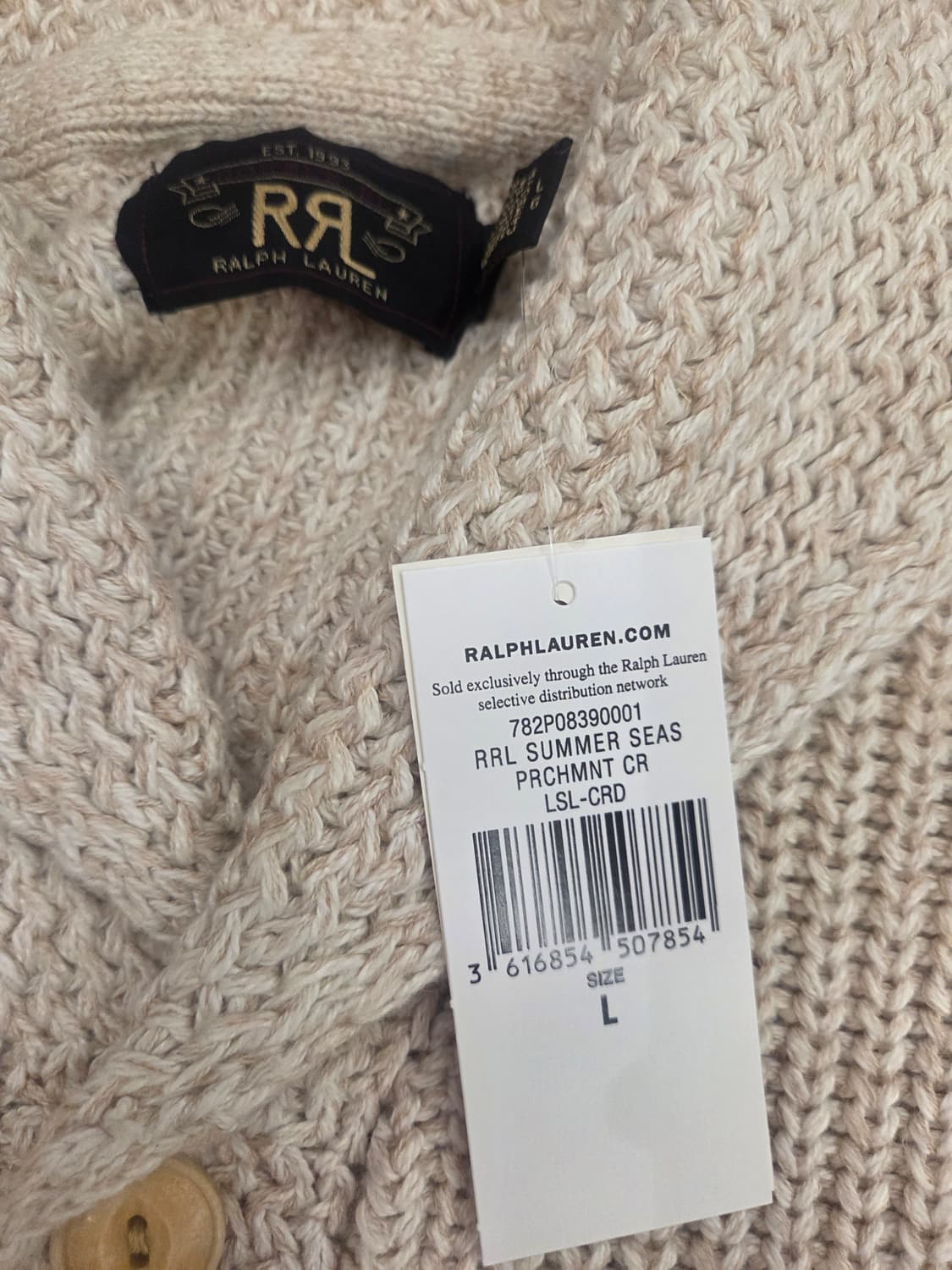 RRL 26SS 신상 코튼 숄카라 카디건 상품이미지2