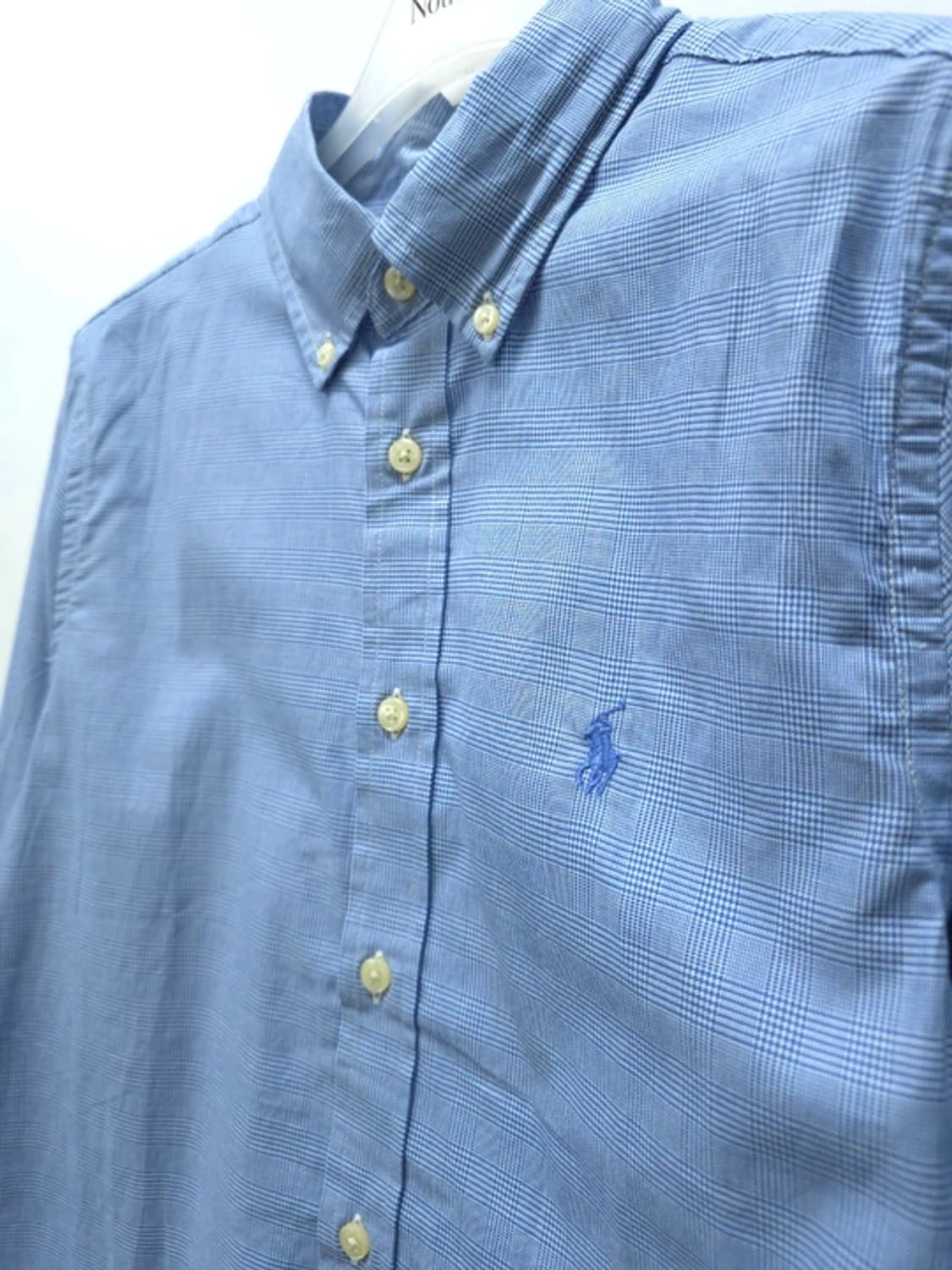 폴로 랄프로렌 여성 커스텀핏 블루 체크 셔츠(55) 상품이미지4