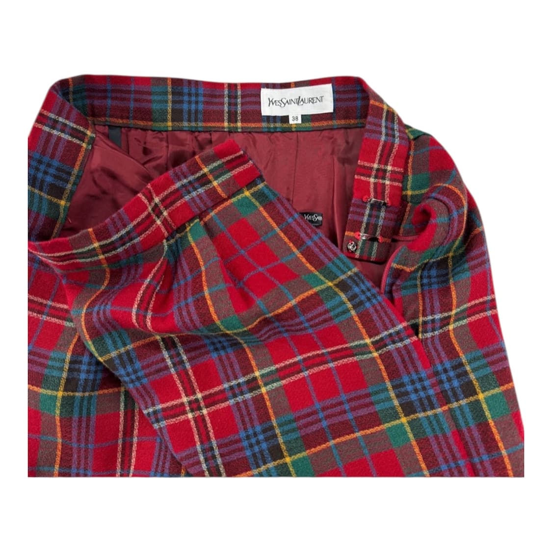 90‘s 입생로랑 체크 스커트 상품이미지3