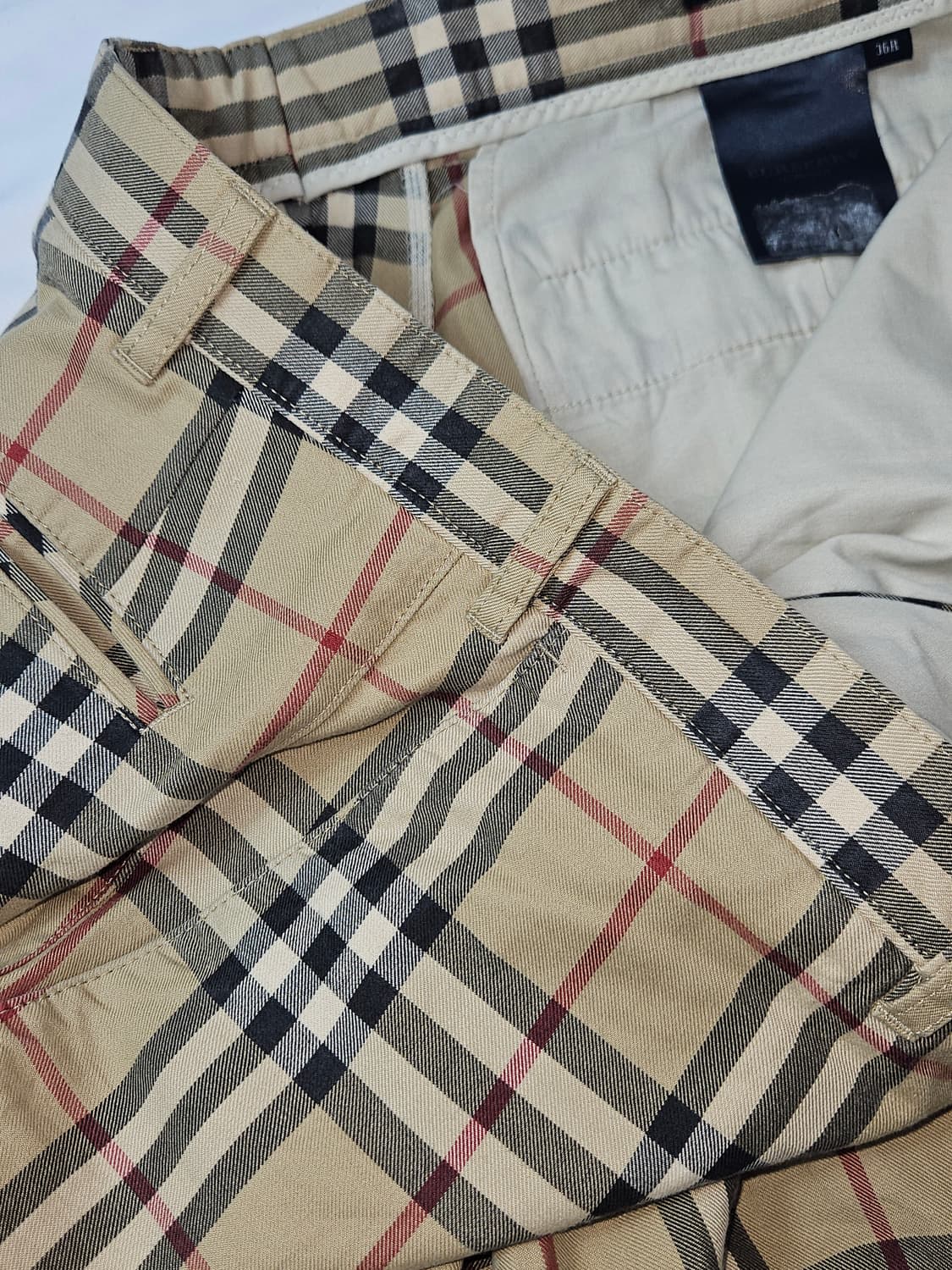 버버리 BURBERRY 노바체크 반바지 5부 팬츠 36R (정품) 상품이미지5