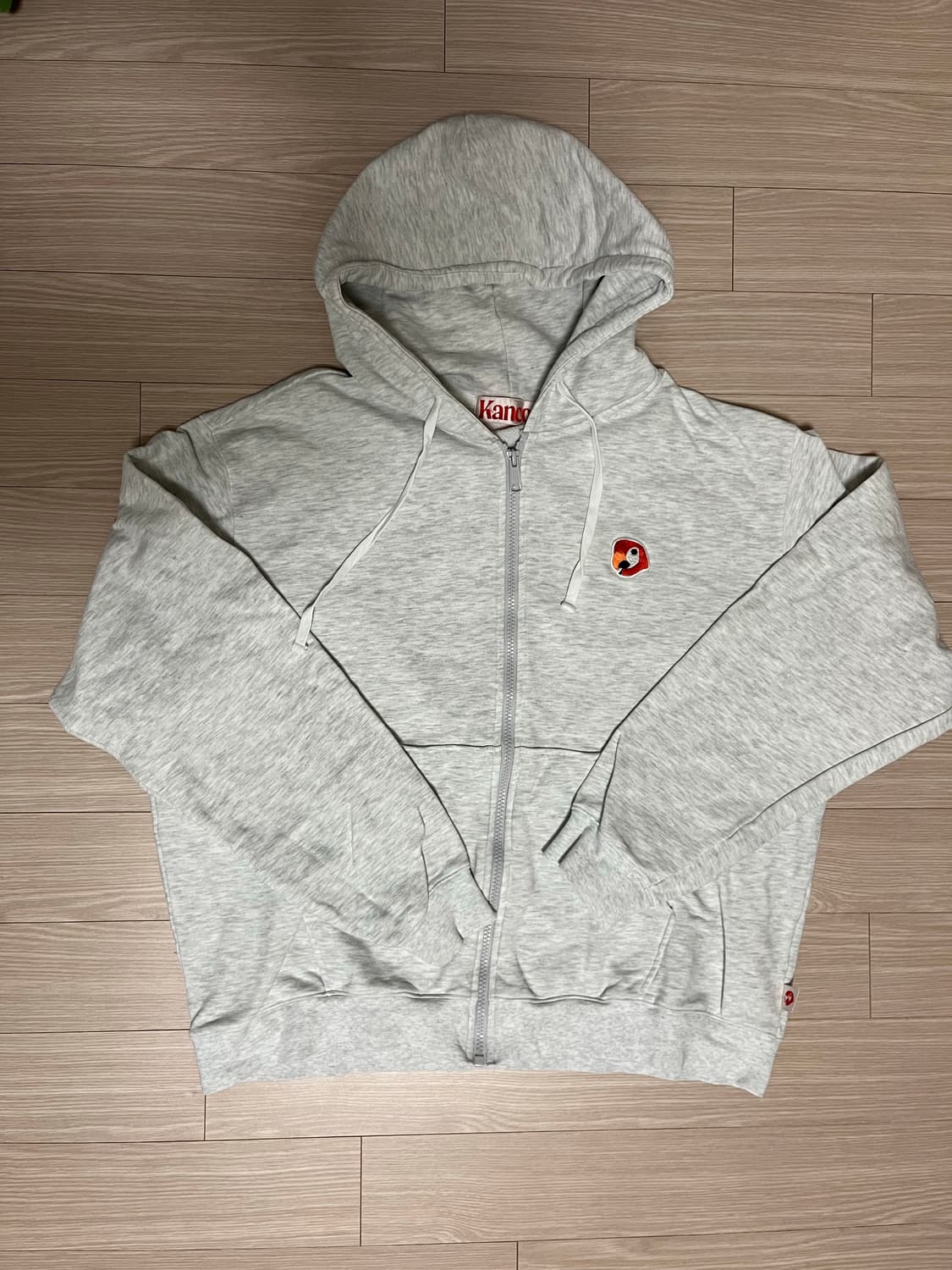 칸코 멜란지 그레이 후드집업 상품이미지1