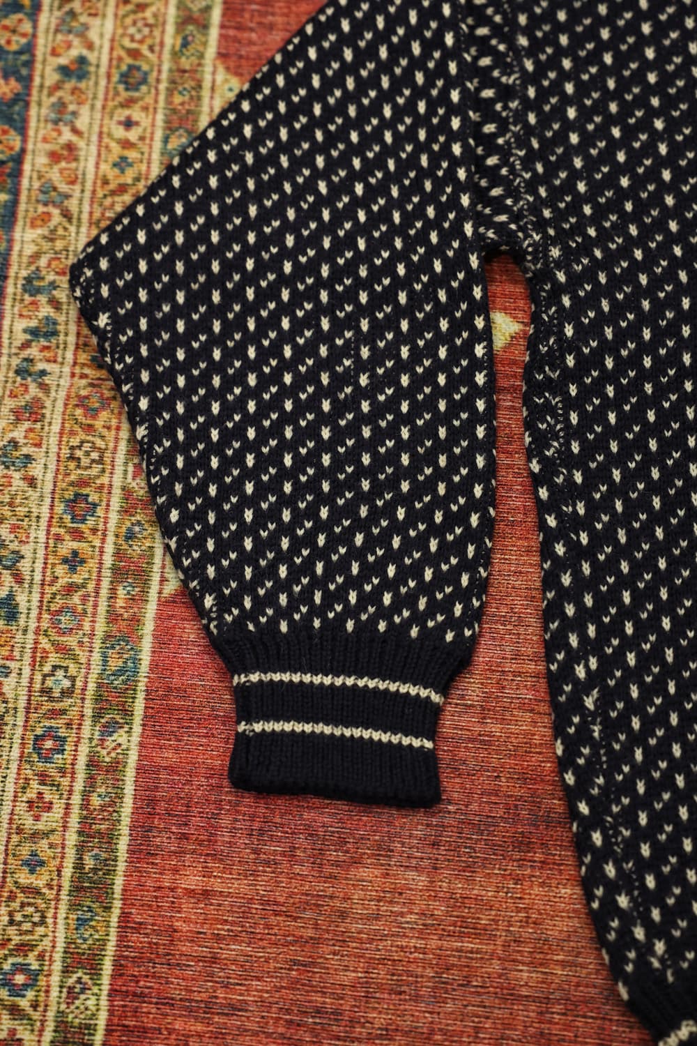 80~90s 빈티지 브리티쉬 버드아이 울 니트 판매 상품이미지3