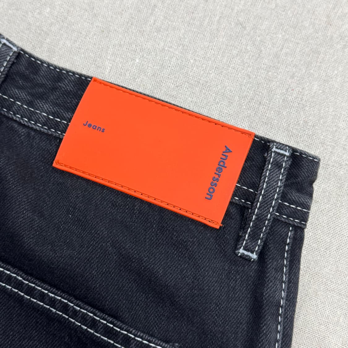 앤더슨벨 스티치 흑청 데님팬츠 M 상품이미지6