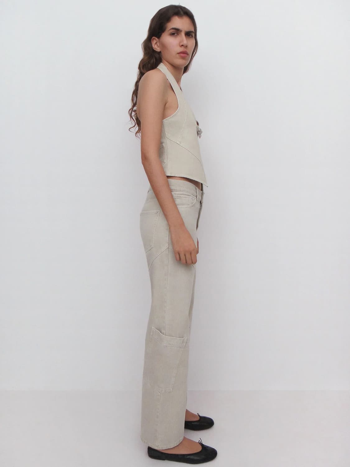 기마구아스 beverly vest beige s 상품이미지2